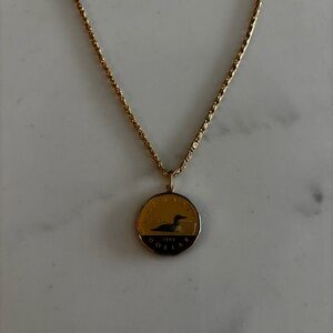 Vintage 1993 Canadian Loonie Necklace